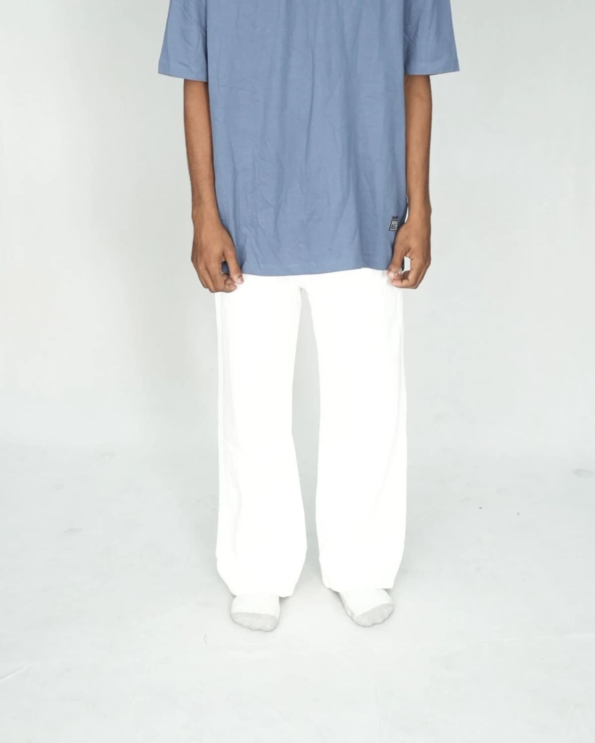 White Denim Straight J001 alternate view