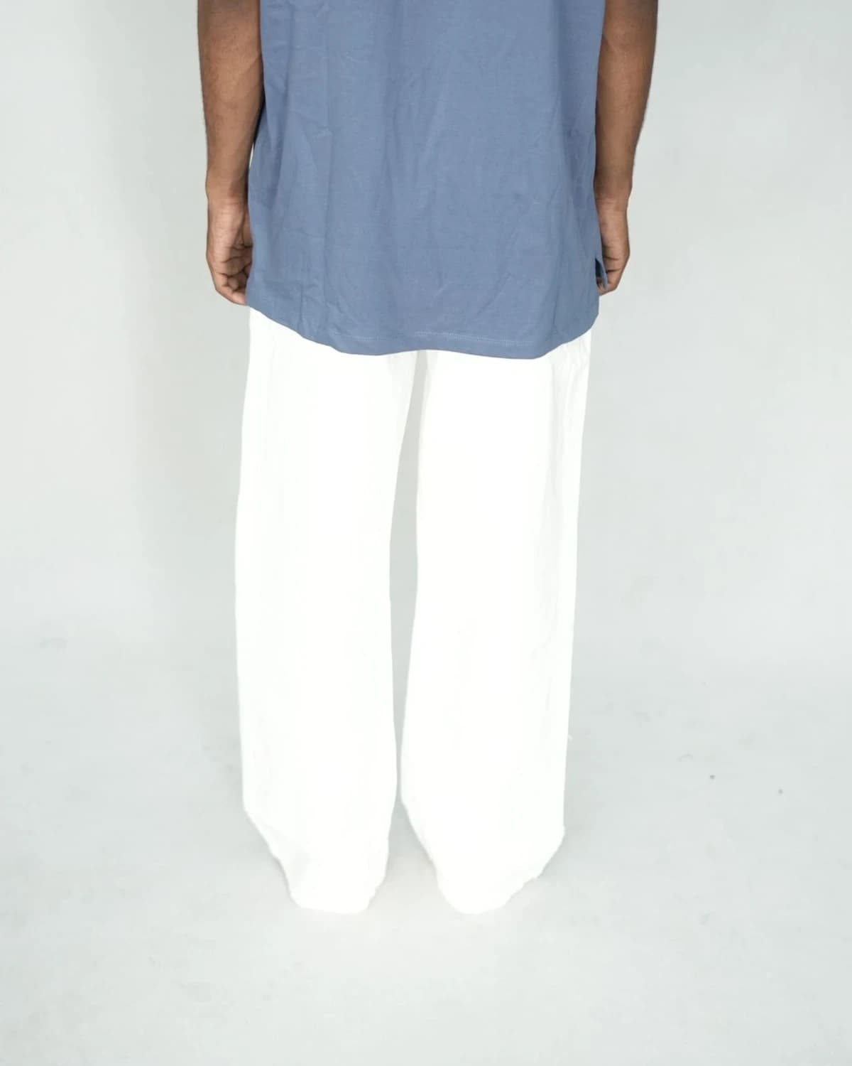 White Denim Straight J001 front view