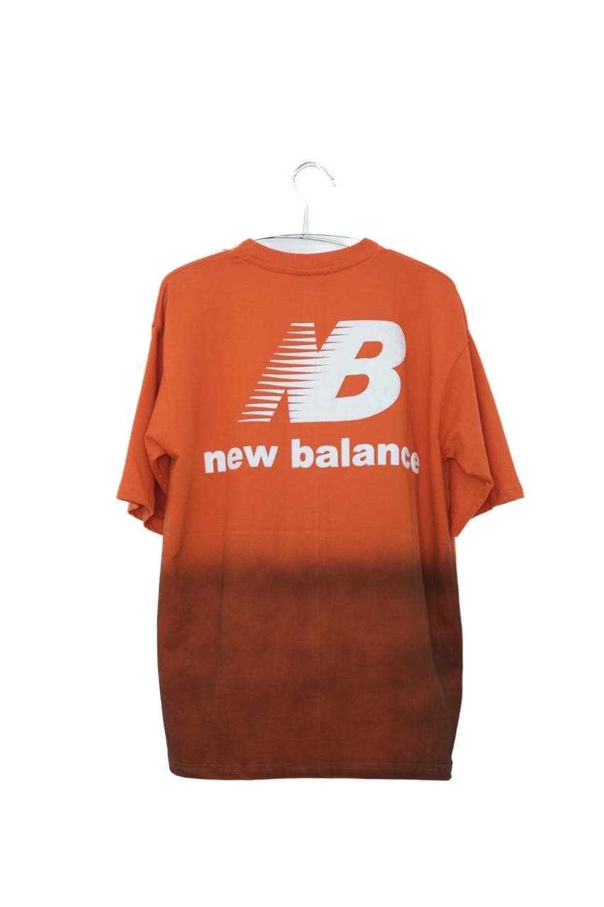 Orange Oversized Printed T-Shirt front view