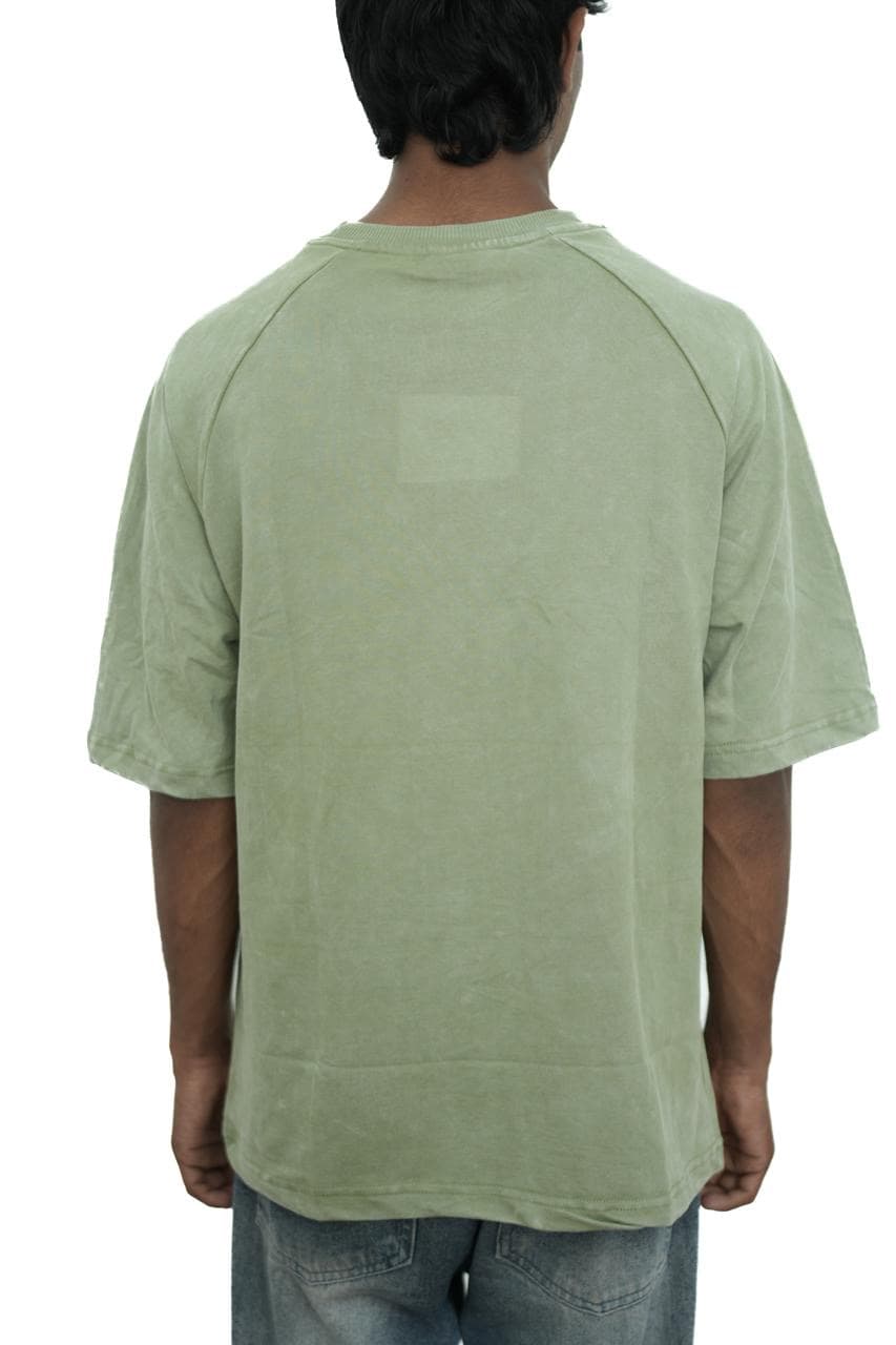 Light Green Oversized Contrast T-Shirt alternate view
