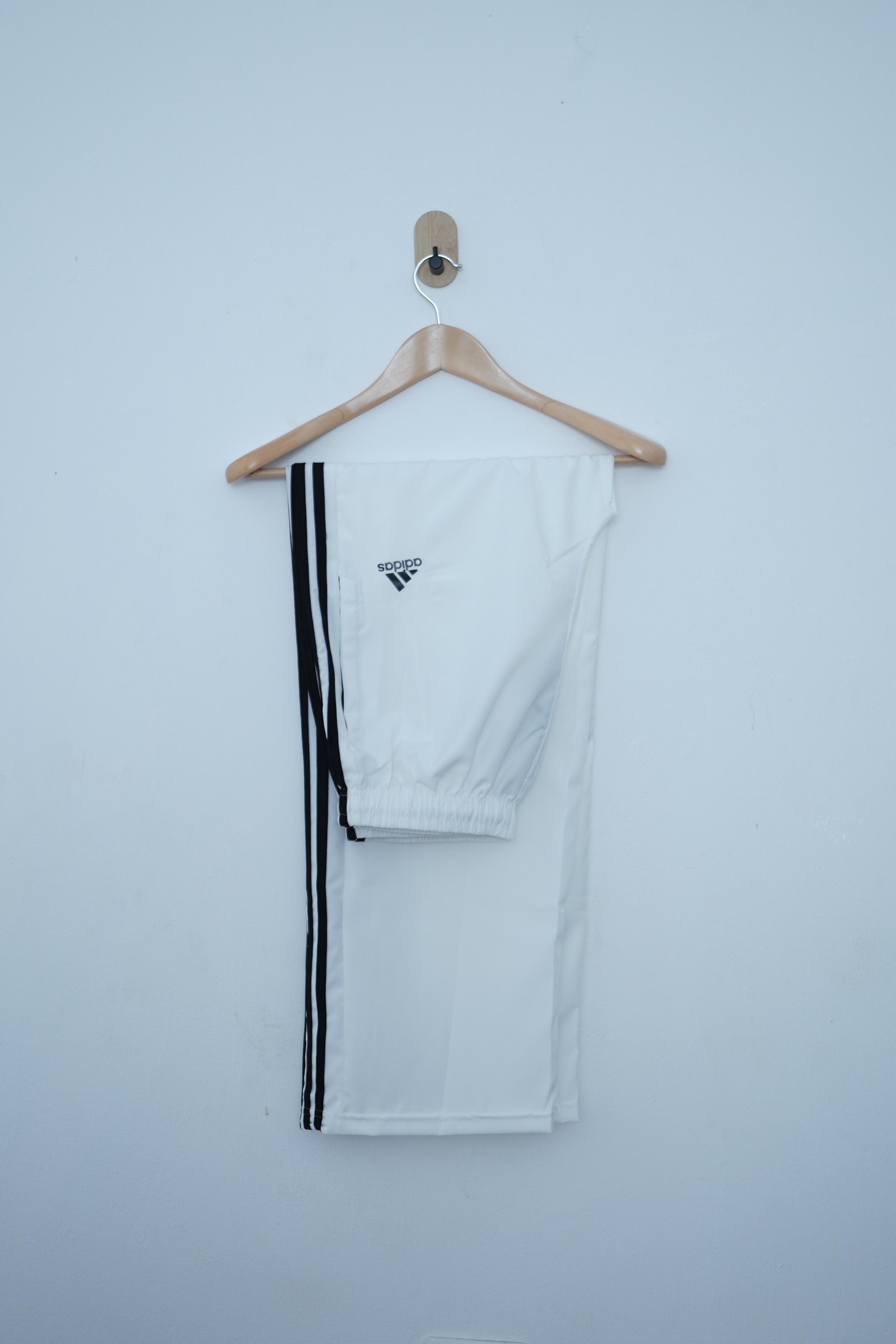 Off white baggy track pant front view